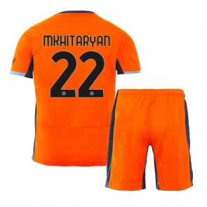 Inter Milan Henrikh Mkhitaryan #22 kläder Barn 2023-24 Tredje Tröja Kortärmad (+ korta byxor)